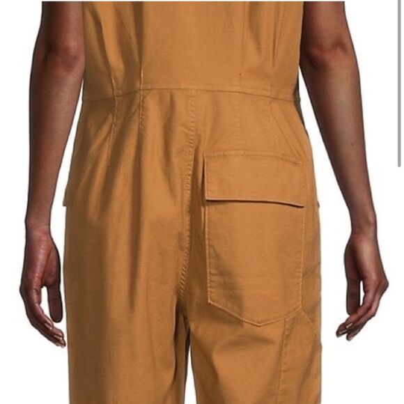 Current/Elliott Utilitarian Jumpsuit Short Sleeve Pants One Piece in Tan Sm NWT - Picture 3 of 8